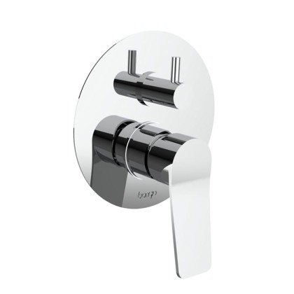 Bongio GIO2 Смеситель для душа, встраиваемый, с переключателем потоков на 2 выхода, (без встраиваемой части 9763) цвет: хром