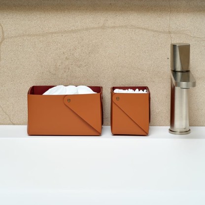 ADJ Коробочка MIU для чайных пакетов, 7x7xH8 см., цвет: коньяк/бордо