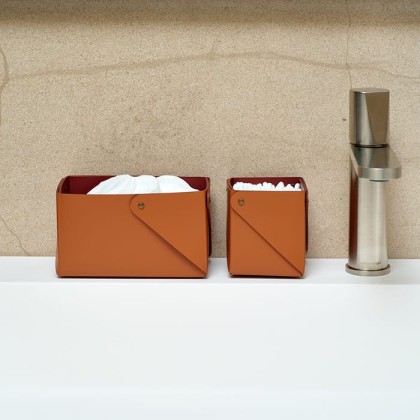 ADJ Коробочка MIU для чайных пакетов, 7x7xH8 см., цвет: коньяк/бордо