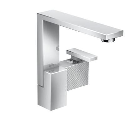 Axor Edge Смеситель для раковины, на 1 отв., с донным клапаном push/open, излив 175мм, алмазная огранка, цвет: хром