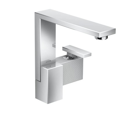 Axor Edge Смеситель для раковины, на 1 отв., с донным клапаном push/open, излив 175мм, алмазная огранка, цвет: хром