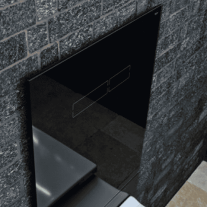 TECELux для установки унитаза -биде (DURAVIT) с верхней панелью из черного стекла с сенсорным блоком управления  sen-Touch  и нижней панелью стекло черное