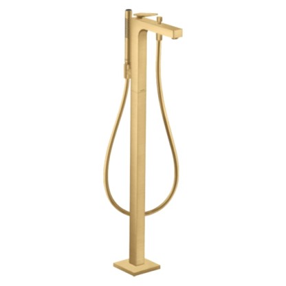 Axor Citterio Смеситель для ванны, напольный, с ручным душем, текстура, цвет: шлифованное золото