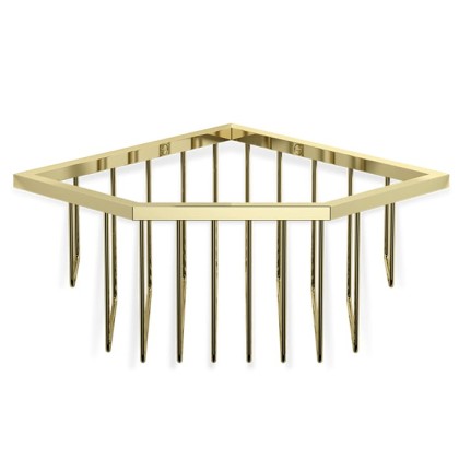 Decor Walther WA ECK1 Корзина универсальная 18x18x9.5см для душа, угловая, подвесная, цвет: золото