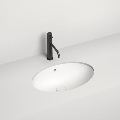 Salini MAREA 12 Раковина врезная снизу 56.5х39.4х18.2cм, без отв., без перелива, S-Sense, цвет: белый матовый