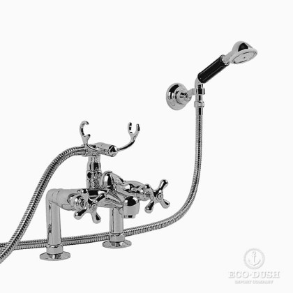 Stella Roma Смеситель на борт ванны на 2 отверстия 3267RG305/6 с ручным душем, цвет: хром