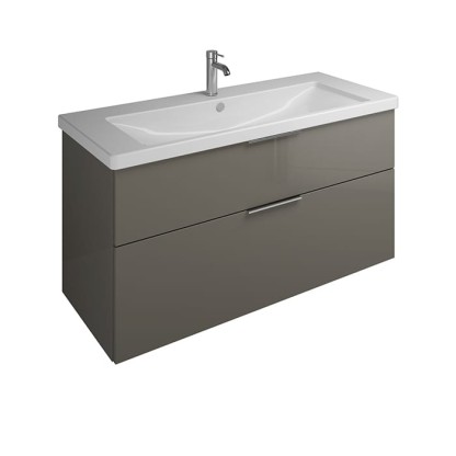 Burgbad Eqio Комплект мебели с раковиной 123см, подвесной, цвет: серый глянец