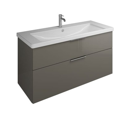 Burgbad Eqio Комплект мебели с раковиной 123см, подвесной, цвет: серый глянец