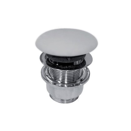 Globo Донный клапан для раковины, с переливом, click-clack, цвет: белый матовый