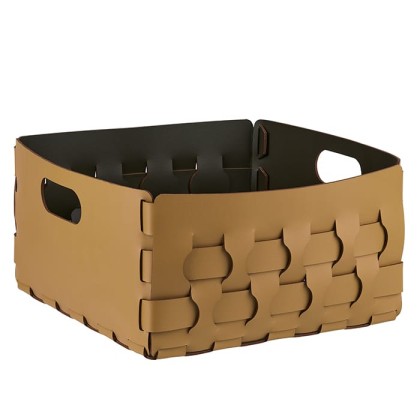 ADJ Корзинка Dubai, 35x35xH20 см., цвет: горчичный/оливковый