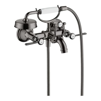 Axor Montreux Смеситель для ванны, настенный, с ручным душем, ручка: рычаг, цвет: полированный черный хром