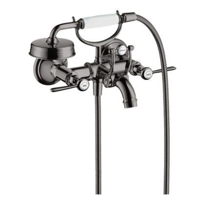 Axor Montreux Смеситель для ванны, настенный, с ручным душем, ручка: рычаг, цвет: полированный черный хром