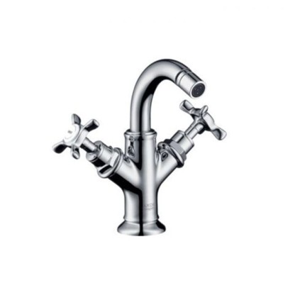 Axor Montreux, Смеситель для биде, с двумярукоятками, с донным клапаном, цвет: хром