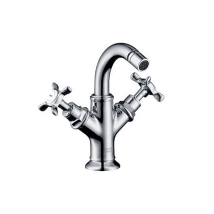 Axor Montreux, Смеситель для биде, с двумярукоятками, с донным клапаном, цвет: хром