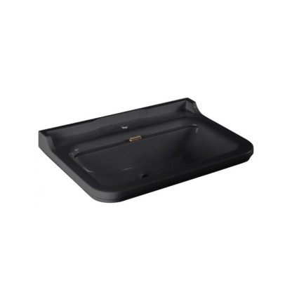 Kerasan Waldorf Раковина 80х55 см, 1 отв., керамическая, цвет: черный/золото