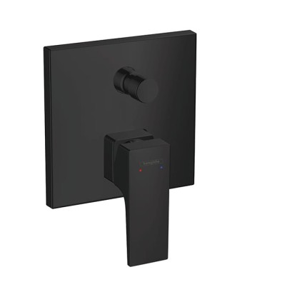 Hansgrohe Metropol Встраиваемый смеситель для ванны с переключателем и обр. клапанами, внешняя часть, цвет: черный матовый