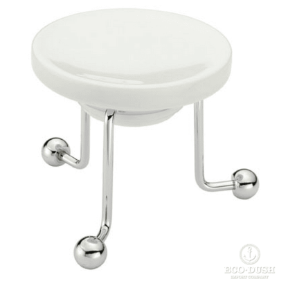 HUBER Croisette Мыльница настольная, цвет: хром/керамика