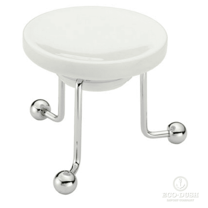 HUBER Croisette Мыльница настольная, цвет: хром/керамика