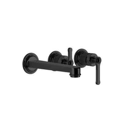 Gessi Venti20 Смеситель для ванны встраиваемый, однорычажный, с переключателем на 2 положения, внешняя часть, цвет: черный матовый