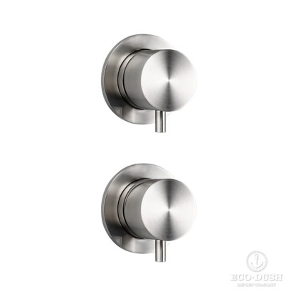 Cisal Xion Встраиваемый однорычажный смеситель для ванны/душа на 2 выхода, внешняя и внутренняя части в комплекте, цвет: нержавеющая сталь AISI 304