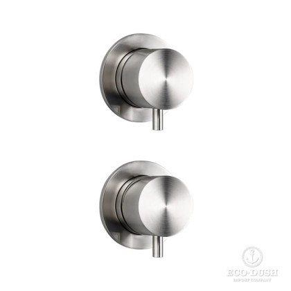 Cisal Xion Встраиваемый однорычажный смеситель для ванны/душа на 2 выхода, внешняя и внутренняя части в комплекте, цвет: нержавеющая сталь AISI 304