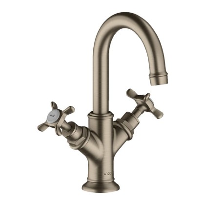 Axor Montreux Смеситель для маленькой раковины 160, с двумя рукоятками, с донным клапаном, цвет: никель