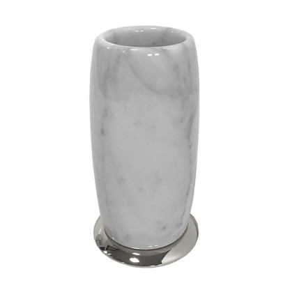 3SC Elegance Стакан настольный, цвет: мрамор bianco carrara/хром