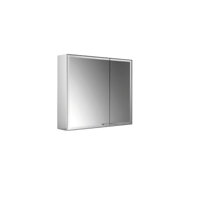 EMCO Prestige2 Зеркальный шкаф 63.9х78.7см., настенный, LED-подсветка, 2 двери, 2 полки, розетка, левый, с EMCO light system