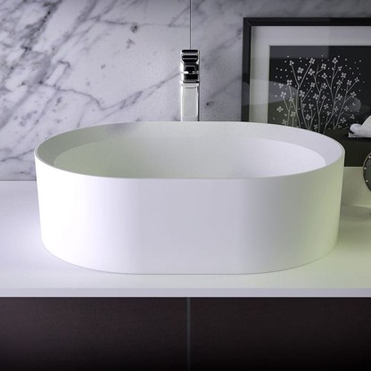 KNIEF Glow Раковина 55х40х15 см, без отв., накладная, без перелива, цвет: белый матовый