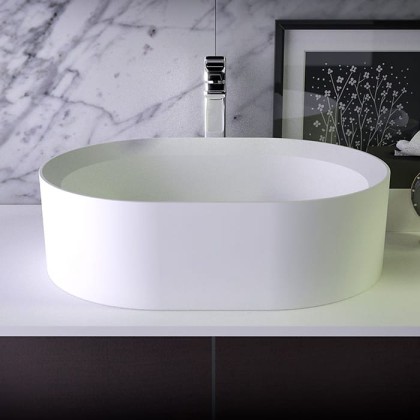 KNIEF Glow Раковина 55х40х15 см, без отв., накладная, без перелива, цвет: белый матовый