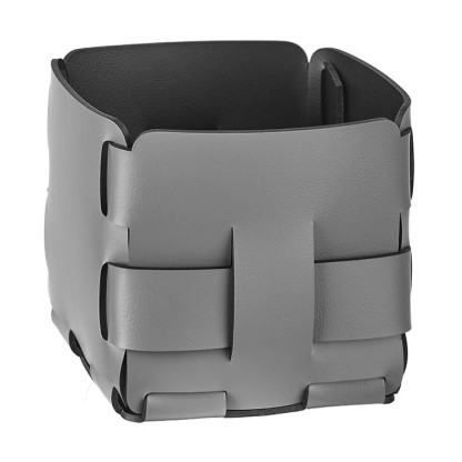 ADJ Корзинка Mini Bottega, 12x12xH13 см., цвет: серый/черный