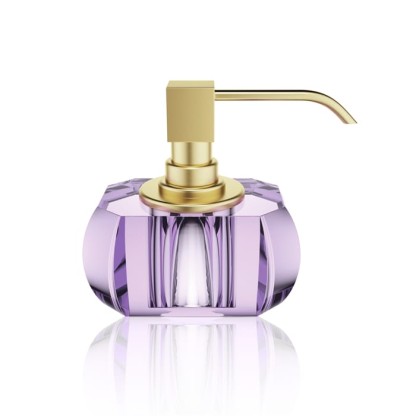 Decor Walther Kristall SSP Дозатор для мыла, настольный, цвет: хрусталь/золото матовое