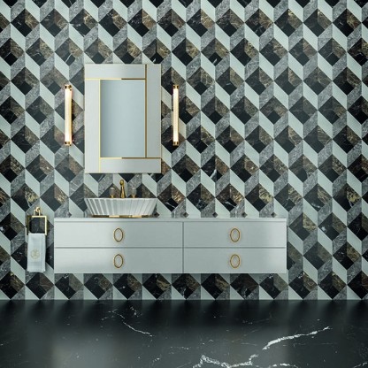 Oasis Daphne Композиция №30 Комплект мебели подвесная, 194х52.5хh220см, цвет: metallic Prosecco/золото