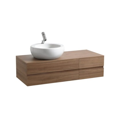 Laufen Alessi One Тумба с раковиной, 120х50х33см, с 4 выдвиж. ящиками, SX, подвесная, покрытие LLC, цвет: орех