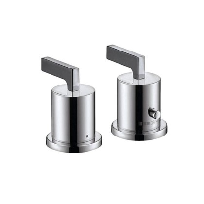 Axor Citterio, Термостат на край ванны, на 2 отверстия, с рычаговыми рукоятками, внешняя часть, цвет: хром