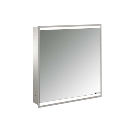Emco Prime Зеркальный шкаф 60см., с подсветкой LED2 Facelift встраив. модель, 1-дверка, IP 20 петли слева, задняя панель  цвет белый