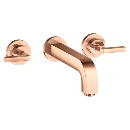 Axor Citterio Смеситель для раковины 222, встраиваемый, излив: 22.2см., ручка: рычаг, цвет: полированное красное золото