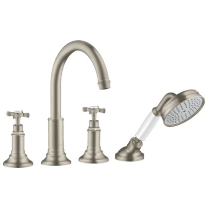 Axor Montreux Смеситель на край ванны, на 4 отв, внешняя часть, цвет: никель шлифованный