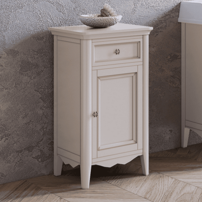 TW Veronica, Тумба 50.2/45x40/37.4xh86.7см, 1 распашная дверка 1 выдвижной ящик, доводчики Blum (петли справа-DX), напольная, цвет: Vintage, ручки: Riflesso