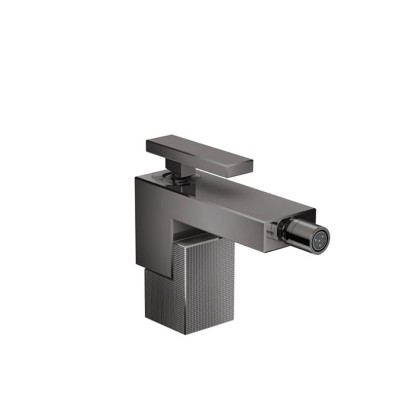 Axor Edge Смеситель для биде, на 1 отв., с донным клапаном push/open, излив 149мм, алмазная огранка, цвет: черный