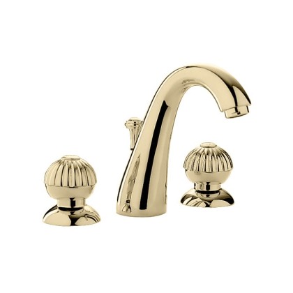 Bongio Radiant Смеситель для раковины, 3 отв., цвет: золото