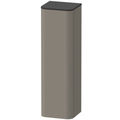 Duravit Happy D.2 Plus Пенал подвесной 133.6x40x36см 1 дверь, 3 стекл. полки, SX, цвет: stone grey satin matt