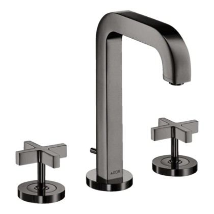Axor Citterio Смеситель для раковины 170, на 3 отв., с донным клапаном, цвет: полированный черный хром