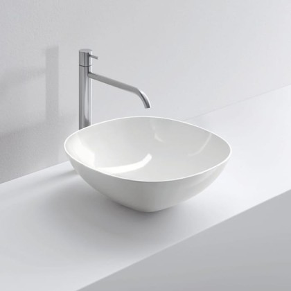 NOORTH milldue edition Раковина 42.5х42.5х14.5 см, без отв., накладная, цвет: белый