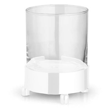 Bertocci Cinquecento Стакан настольный, цвет: прозрачное стекло/белый матовый