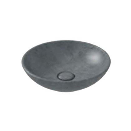 Globo Le Pietre Раковина 40х14 см, без отв., накладная, с донным клапаном, цвет: Peperino grigio