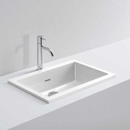 NOORTH milldue edition Раковина 52х35х15.2 см, без отв., цвет: белый