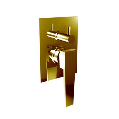 Bongio Stelth Смеситель для ванны, встраиваемый, на 2 выхода, цвет: золото