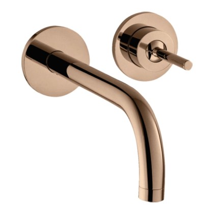 Axor Uno? Смеситель для раковины, встраиваемый, изилив: 22.5см., цвет: полированное красное золото