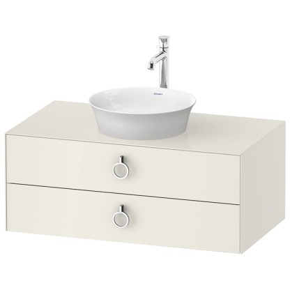 Duravit White Tulip Тумбочка подвесная 100x55х40.8см., раковина, 2 ящика с ручкой, цвет: Nordic White HighGloss